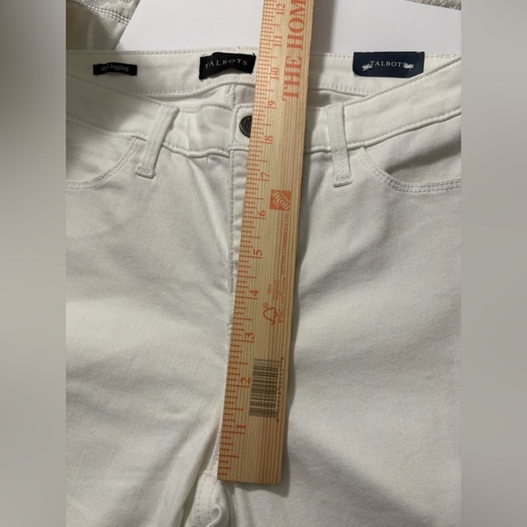 Bundle/2 Talbots Ankle Cropped Jeans White Skinny and Butter Yellow Slim. NWT 4P - Picture 15 of 16